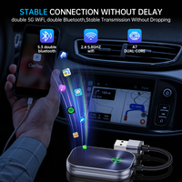 Fuallwin Nouveau Design CarPlay Adaptateur sans fil Android Auto Car Play Dongle pour iPhone Apple Audi Benz Mazda Toyota
