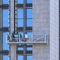 Plataforma Suspendida de Acero Galvanizado ZLP500, Andamio Colgante para Limpieza de Ventanas