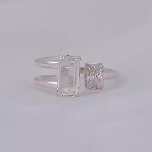 ได้รับการรับรองจาก IGI 1.26กะรัตเพชรมรกตเจียระไนแบบประกายเพชรที่ปลูกด้วยทองคำ14K/18K สำหรับงานหมั้นงานแต่งงานงานปาร์ตี้ - Product Image 1