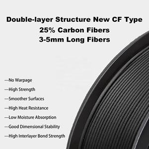 Sting3d PLA Fibre de Carbone PLA <span class=keywords><strong>CF</strong></span> <span class=keywords><strong>Filament</strong></span> Nylon PA6- <span class=keywords><strong>CF</strong></span> 1.75mm <span class=keywords><strong>Filament</strong></span> pour Imprimante 3D 1KG Bobine <span class=keywords><strong>Filament</strong></span> d'impression 3D pour Imprimantes 3D - Product Image 3
