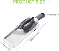 Mandoline à main multifonctionnelle avec lame en acier inoxydable réglable, hachoir à légumes de cuisine