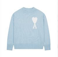 Pulls en tricot tendance pour femmes, motif cœur, décontractés, respirants, avec logo frontal, design unique et à la mode