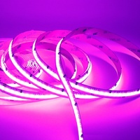 Светодиодная лента COB RGB CCT 24В, пятицветная, с регулировкой яркости, 840 светодиодов/метр, 10/12 мм, высокая плотность, динамическое освещение для игровых комнат, CRI 90