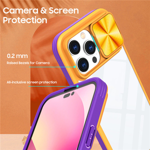 Doppia copertura laterale 2 in 1 TPU antiurto PC trasparente Push Window custodia protettiva per cellulare per <span class=keywords><strong>iPhone</strong></span> 14 <span class=keywords><strong>13</strong></span> 12 11 - Product Image 5