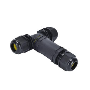 Connecteur <span class=keywords><strong>de</strong></span> câble étanche en nylon <span class=keywords><strong>de</strong></span> type T intérieur/extérieur Joint rapide droit Contact en cuivre Joint bout à bout en T étanche à la pluie - Product Image 5
