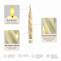 Guirlande de bougies LED 3D sans flamme à effet vacillant, télécommandées, à piles, écologiques pour mariage, Diwali, Noël