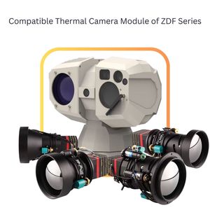 Nouveau module thermique 640*512 avec 15-100 mm + module visible 92x + laser 500 m pour la détection de drones / la chasse / les bateaux marins - Product Image 6