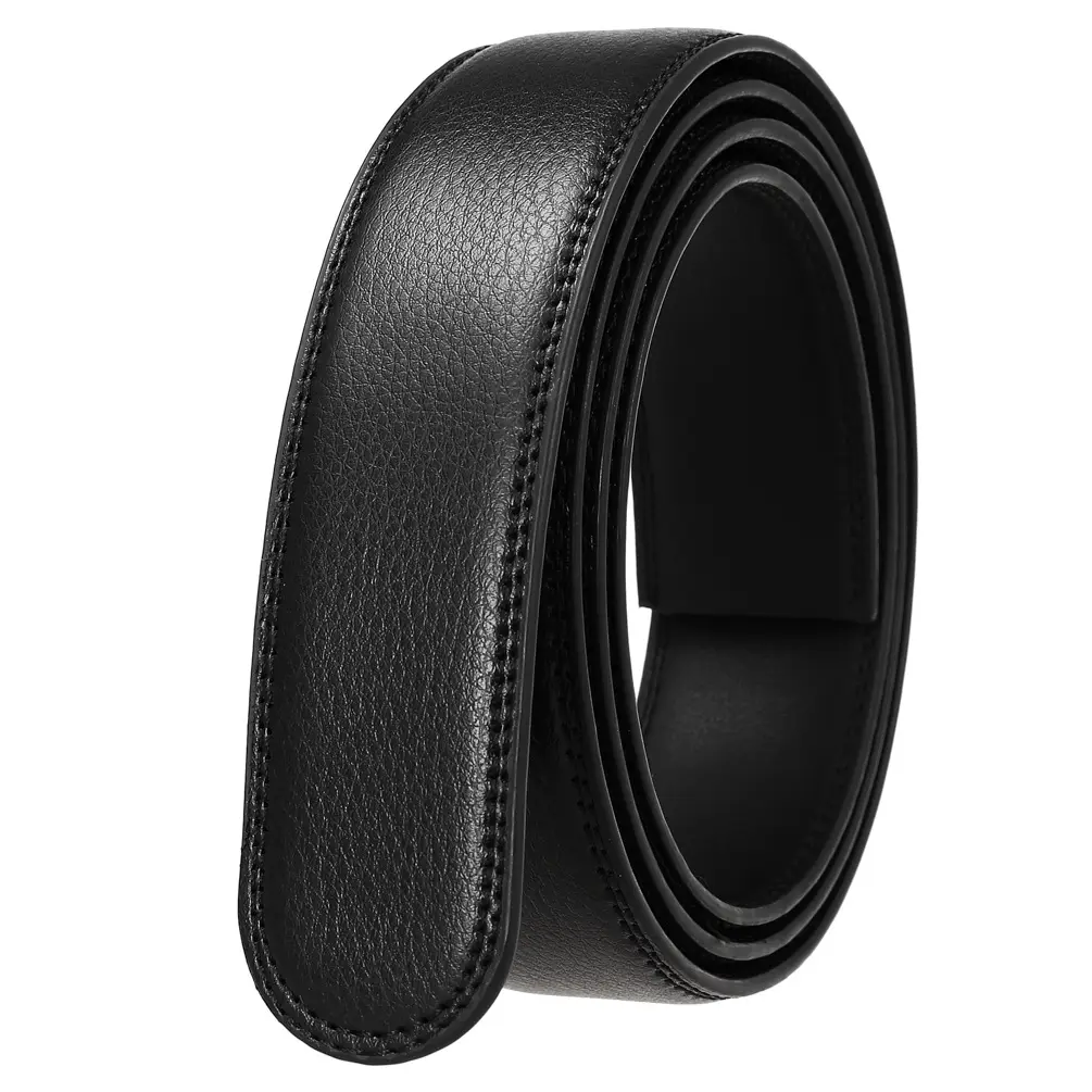 Wide 3.5CM Automatic buckle belt Strip Belt Male split cowhide belt for men