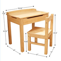 Ensemble de table et de chaise en bois pour enfants Ensembles de meubles de table d'activité de salle de jeux préscolaire pour enfants