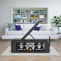 Banc de musculation réglable pour haltères et kettlebells avec rangement intégré
