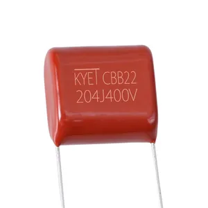 Condensador de película de metal cbb22 204J 400V 0,2 UF P = 10mm CBB, película de polipropileno CBB21