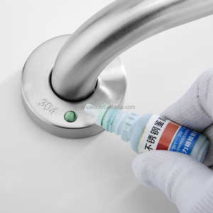 Barres d'appui de sécurité murales en acier inoxydable SUS304 en forme de V <span class=keywords><strong>pour</strong></span> hôpitaux, salles de bain, cuisines, écoles et personnes à mobilité réduite - Product Image 4