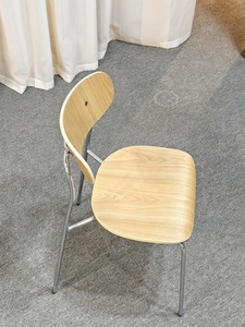 Chaises de salle à manger modernes de luxe avec pieds en fer et dossier en <span class=keywords><strong>bois</strong></span> courbé, vente directe d'usine, pour la maison, le bureau, l'extérieur et l'intérieur - Product Image 5