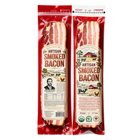 Sac en plastique transparent flexible en nylon PA certifié BRCS avec logo personnalisé pour l'emballage de saucisses, étanche à l'air, pour aliments congelés sous vide