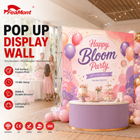 FEAMONT Toile de fond photo personnalisée pour fête d'anniversaire et zone photo avec impression de haute qualité Nom Date Service