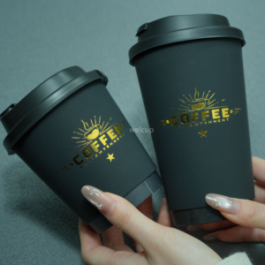 Bicchieri di Carta Personalizzati di Lusso per <span class=keywords><strong>Caffè</strong></span> Speciali, da 4oz a 20oz, con Stampa in Lamina d'Oro, Doppia Parete in Carta Kraft, Coperchio Incluso - Product Image 2