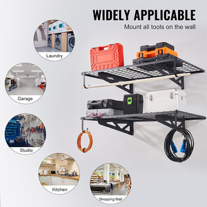 Estante de pared para garaje JH-Mech, 251 libras, alta capacidad de carga, Instalación Fácil, eficiente y limpio, estante flotante montado en la pared para garaje - Product Image 3