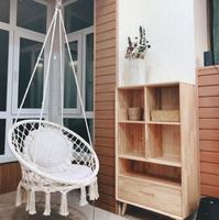 Chaise suspendue moderne pour l'extérieur Nid en rotin PE de jardin avec corde tissée en aluminium pour le patio et le balcon.