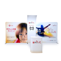 Stand d'exposition portable en tissu tendu, stand pop-up pour salon professionnel, 10x10