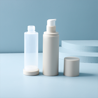 Bouteille en plastique de sérum de soin de la peau personnalisée de 30ml 50ml lotion de luxe vide PP rechargeable pompe sans air emballage cosmétique pour émulsion