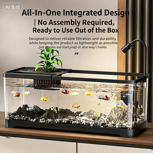 Nouveau terrarium écologique pour <span class=keywords><strong>tortues</strong></span> avec couvercle et plateforme de basking, terrarium de bureau pour reptiles pour la décoration de la maison - Product Image 3