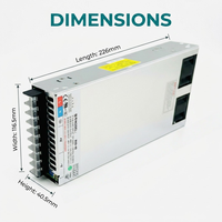 Alimentation industrielle 800W 48V 16.5A ultra-mince 1U ZVS PFC actif semi-encapsulée avec refroidissement par ventilateur pour machines industrielles (AC/DC)