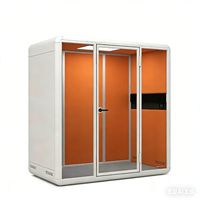 Cabine téléphonique insonorisée sur roues en promotion pour bureau, pod d'enregistrement vocal acoustique pour espace de coworking ou bureau ouvert