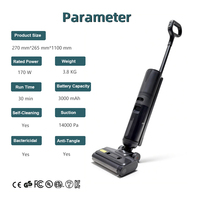 Aspirateur sans fil multifonction OEM à faible bruit, aspirateur électrique humide et sec, charge rapide, filtre HEPA pour usage domestique