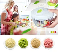 Handmatige voedselhakker, compact & krachtig, handmatige groentehakker/blender voor het hakken van fruit en groenten.
