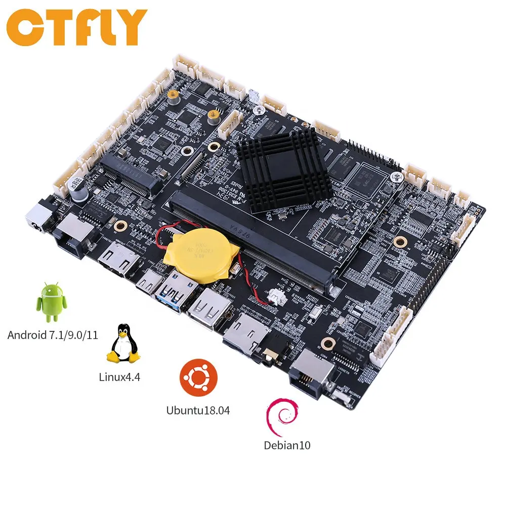 CTFLY Rockchip RK3399 Motherboard ARM Embedded Face Recognition Aiot Motherboard 4gb+32gb LVDS 4G Industrial IoT RK3399 Board