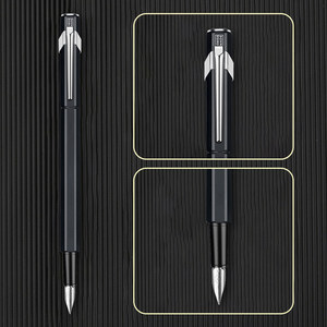 Stylo à <span class=keywords><strong>encre</strong></span> <span class=keywords><strong>CARAN</strong></span> DACHE 849 - Corps métallique élégant de style vintage haut de gamme avec pointe en acier inoxydable - Cadeau pour les affaires et le bureau - Product Image 4