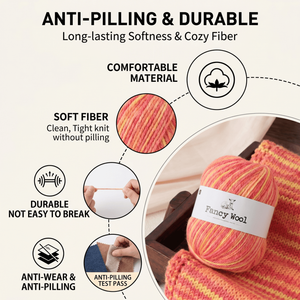 Fil <span class=keywords><strong>de</strong></span> <span class=keywords><strong>Laine</strong></span> Mérinos Fantaisie Teint en Espaces Dégradé Arc-en-ciel pour Tricot Manuel DIY Crochet Doux Moyen Fin 212 Varié <span class=keywords><strong>Pelote</strong></span> <span class=keywords><strong>de</strong></span> 50g - Product Image 3