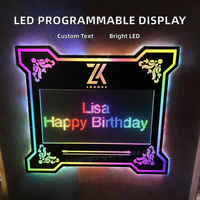 Panneau d'affichage LED acrylique programmable par application, personnalisable et moderne, pour messages, lettres, écran d'affichage et présentoir de bouteilles