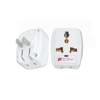DF A2 Soket Konverter Universal Amerika dengan Pintu Pengaman CE ABS Tembaga Adaptor Kubus Datar 3 Pin US Nema 5-15P Plug 10A untuk Rumah Tangga