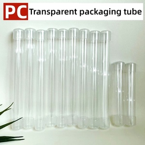 Tabung Kemasan Transparan PC dengan Tutup PVC, Pipa Kemasan Uji Coba, Produk Pipa Plastik Transparan, Kemasan Penyimpanan - Product Image 1