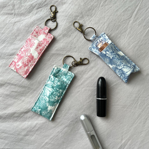 Estuche portátil de algodón para labiales con llavero, bolsa de almacenamiento para labiales de exterior, fácil de anclar, funda para labiales. - Product Image 2