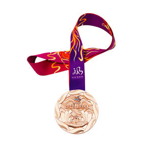 Médaille de défi cycliste caritatif - Conception de vélo 3D Fleur/Pyramide/Ange/Musique Alliage de zinc moulé Forme personnalisable Nom Promotion - Product Image 3