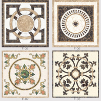 Tapis de sol en panneaux de marbre de haute qualité personnalisé avec incrustation en laiton Médaillon de sol au jet d'eau Carreau de mosaïque en pierre à bas prix