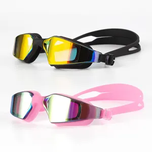 Kacamata renang dewasa profesional, untuk olahraga berenang antikabut perlengkapan silikon pria dan wanita
