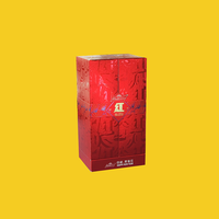 Caja de Embalaje de Alcohol en Forma de Abanico de Lujo con Impresión Personalizada Desarrollada por STPP para una Sola Botella, para Whisky/Gin/Tequila/Brandy