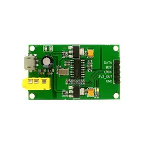 Taidacent ES9023P AUX Analog Output USB to I2S IIS Converter Raspberry PI Digital Audio Input Stereo DAC Decoder Board