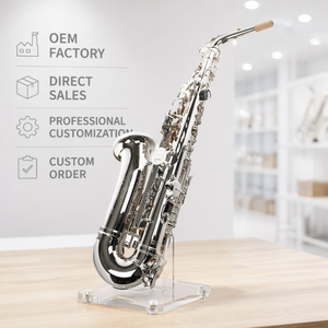 <span class=keywords><strong>Saxophone</strong></span> E-Down MAS-100N, tonalité EB, nickelé, portable, <span class=keywords><strong>jazz</strong></span> - Product Image 2