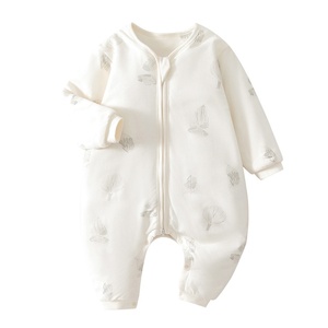 Saco de <span class=keywords><strong>dormir</strong></span> <span class=keywords><strong>para</strong></span> bebé, manta antipatadas acolchada de algodón grueso que absorbe la humedad, estilo otoño-invierno con cremallera separadora de piernas - Product Image 5