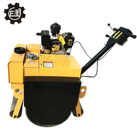Compacteur de terre haute Performance, rouleau compresseur à main 20KN avec tambours vibrants de 700mm