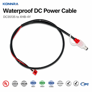 كابل طاقة مخصص مقاوم للماء من PVC طراز DC35135 ذكر إلى XHB-4Y، سلك UL2464 20AWG مغلف بالبلاستيك للمنازل الذكية ومعدات الدراجات النارية - Product Image 1