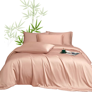 ชุดเครื่องนอน Lyocell ไม้ไผ่ออร์แกนิก100% เป็นมิตรกับสิ่งแวดล้อมแผ่นไม้ไผ่ออร์แกนิก4ชิ้น & ชุดเครื่องนอนให้ความเย็น - Product Image 1