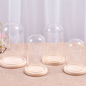 Cúpula de <span class=keywords><strong>Cristal</strong></span> con Base de Madera y Luces LED, Cúpula de <span class=keywords><strong>Cristal</strong></span> Decorativa para <span class=keywords><strong>Flores</strong></span> al por Mayor - Product Image 4