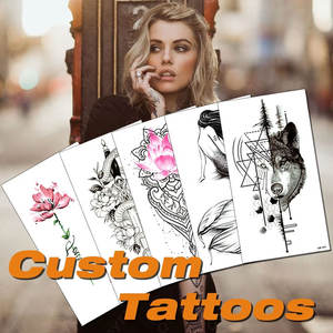 Tatuaggi Temporanei Sexy Personalizzati per Donne Adulte, Tatuaggi 3D a Farfalla e Rosa, Impermeabili, Ecologici, Arte Corporea - Product Image 1