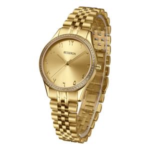 Reloj de Lujo para Mujer 2025, Cuarzo Analógico, Bisel con 3 Diamantes, Acero Inoxidable, Elegante Pulsera y Collar de Regalo, 32mm, Resistente al Agua - Product Image 6