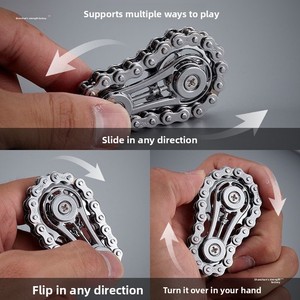 Giroscopio de Dedo, Juguete Mecánico Antiestrés para Adultos, <span class=keywords><strong>Spinner</strong></span> de Mano con Engranajes Giratorios Interconectados - Product Image 4